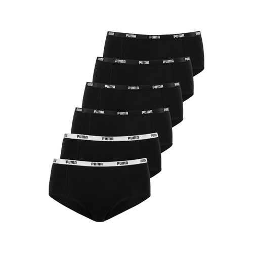 Panty PUMA, Damen, Gr. L, schwarz, Obermaterial: 95% Baumwolle, 5% Elasthan, unifarben, bedruckt, normal, Unterhosen, mit elastischem Logobündchen