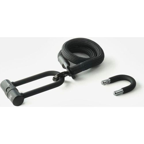 tex-lock eyelet Textilschloss mit Ösen inkl. U/X Bundle Bügelschloss onyx black 80 cm