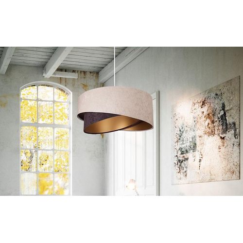 Hängeleuchte Galaxy beige, braun, gold 1 x E27 Ø 50cm H:105cm dimmbar