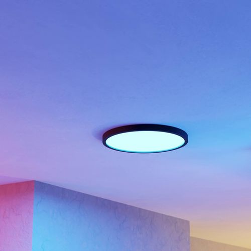 EGLO connect Smart-LED-Aufbauleuchte Fueva 6-Z,schwarz,Ø38cm