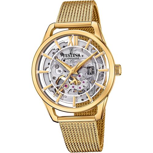 Festina Edelstahl Damen Uhr Armbanduhr gold Luxus D2UF20629/1