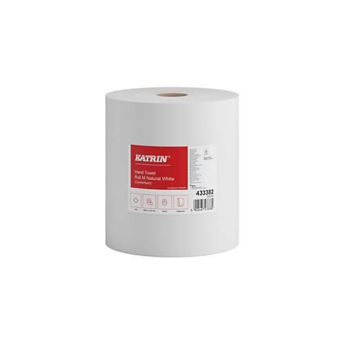 Papierhandtücher KATRIN Roll M Centerfeed 433382, 1-lagig, naturweiß, 6 Rollen mit jeweils 500 Blatt