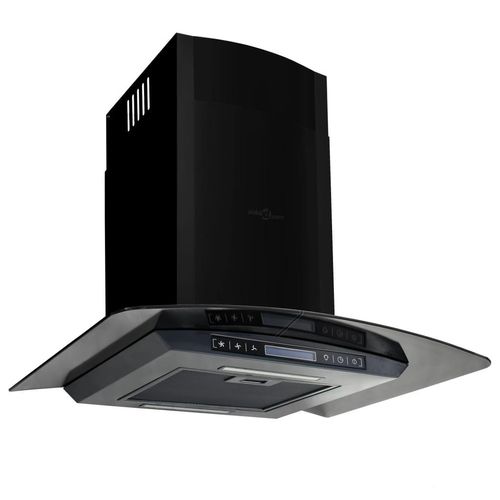Dunstabzugshaube Wandmontage Edelstahl 756 M³/H 90 Cm Schwarz | Größe: 60 x 45 x (43-70) cm