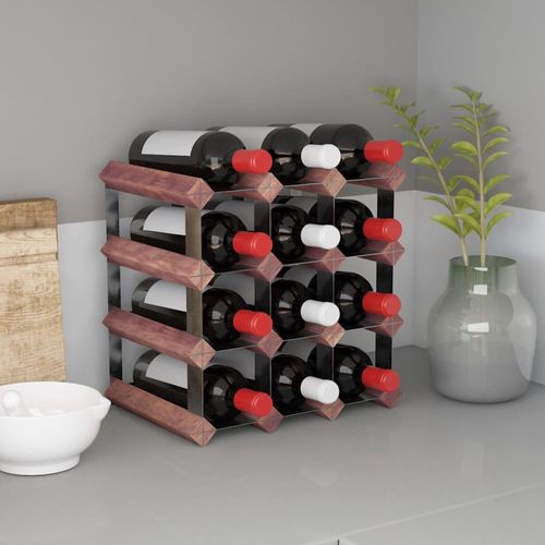 Weinregal Für 12 Flaschen Massivholz Kiefer | Anzahl der Artikel: 12 | Farbe: Braun