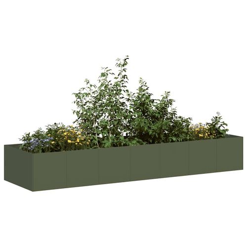 Pflanzgefäß Olivgrün Stahl Steel/Olive Green | Größe: 280 x 80 x 40 cm