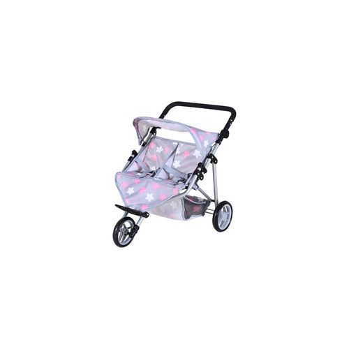 Knorrtoys® Puppen-Zwillingsbuggy »Star Grey«