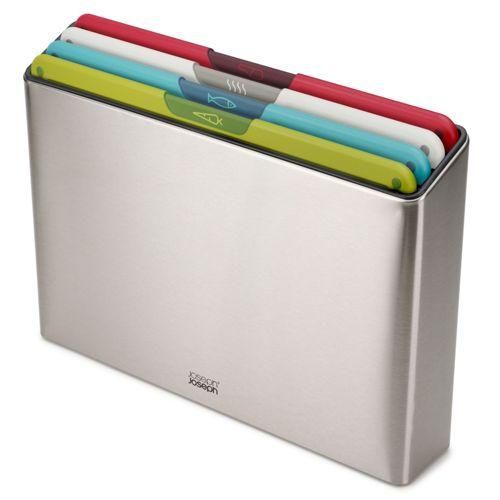 Joseph Joseph Folio Icon Steel 4-teiliges Schneidebrett-Set