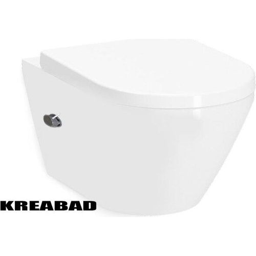 WC Spülrandlos Wand Hänge WC Taharet Dusch-WC Toilette Softclose inkl . Armatur kalt Anschluss L/B/H 52 x 36 mit Bidet-funktion Intimdusche