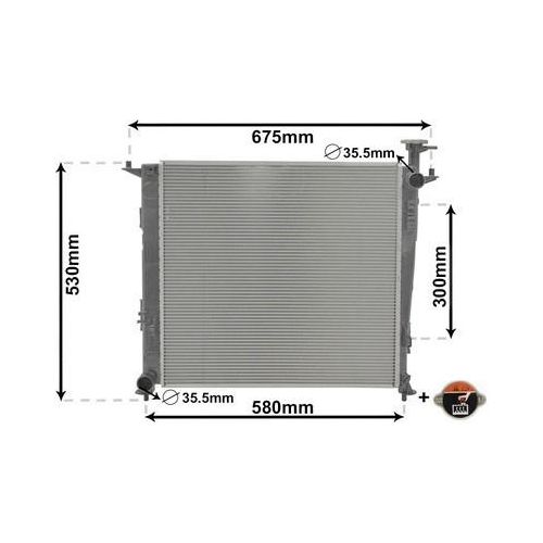 Kühler, Motorkühlung *** IR PLUS *** von VAN Wezel mit Zubehör (82012715) Wärmetauscher Kühlung Motorkühler