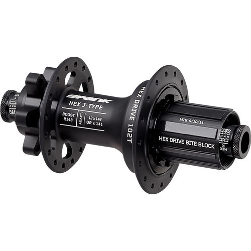 Spank HEX J-Type R150/157 Microspline, 102T, 32H rear hub black 32