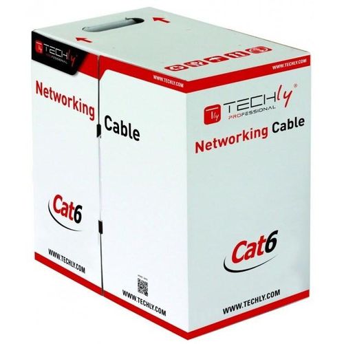 Techly ITP6-CCA-305-BL - Netzwerkkabel (305 m, Cat6, U/UTP (UTP), Blau)
