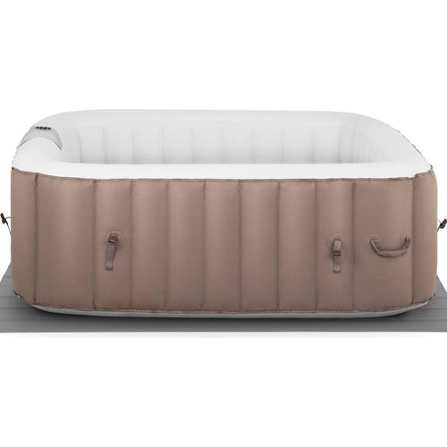 Uniprodo Whirlpool aufblasbar - 900 l - 6 Personen - 130 Düsen - beige/weiß