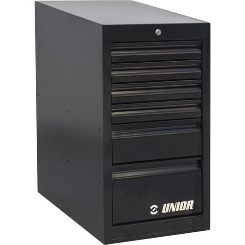 Unior Schubladenschrank schmal, 6 Schubladen 990ND6-BLACK