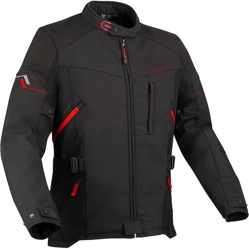 Bering Cobalt Motorrad Textiljacke Farbe: Schwarz/Rot, Grösse: XL