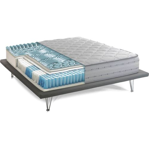 Doppelmatratze Natalina, Memory Foam-Matratze und Taschenfedern, 100% Italy, Anti-Milbe und hypoallergen, Cm 140x190 h26