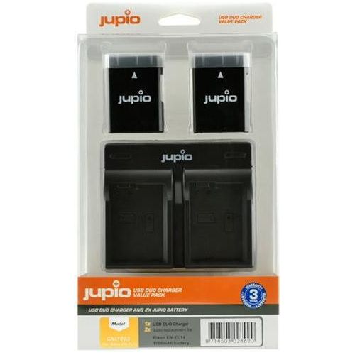 Set Jupio 2x EN-EL14(A) 1100mAh + USB-Doppelladegerät