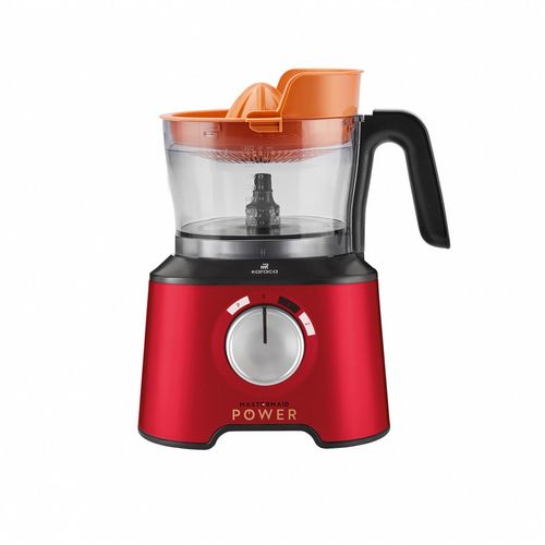 Karaca Mastermaid Power Max 11 in 1 Küchenroboter Imperial Rot 2500 W, Fassungsvermögen, Hackens, Mixens, Mahlens, Reibens, Schneidens