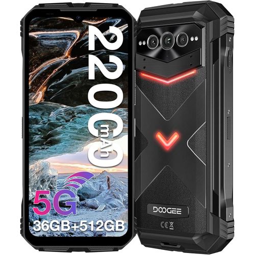DOOGEE V MAX PLUS 5G Outdoor Smartphone 36GB+512GB 22000mAh Android 14 Robuste Handy 6,58