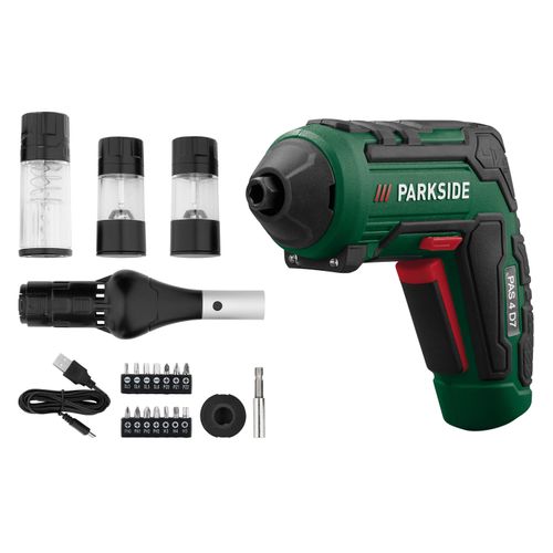 PARKSIDE® 4 V Akkuschrauber-Set »PAS 4 D7«, mit 4 BBQ-Aufsätzen