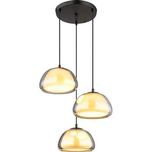 Globo Lighting Hängeleuchte Metall schwarz matt, 3x E14