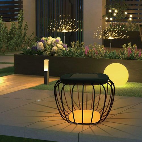 Solar-Designer-Gartenleuchte - IP44 - Schwarz - 120 Lumen - 6000K + 3000K
