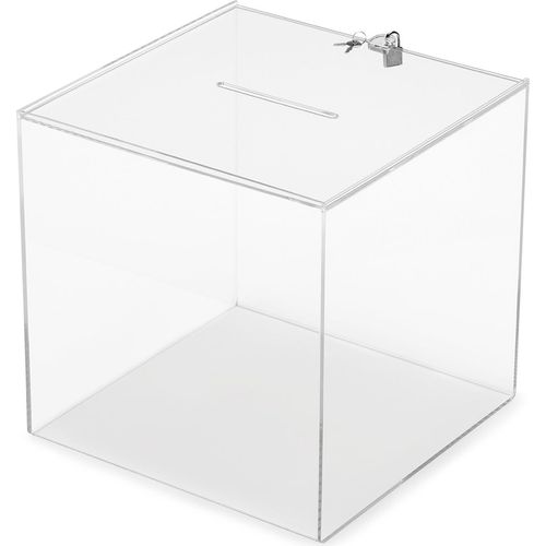 Deflecto Sammelbox Acryl mit Schloss - 30,5x30,5x30,5mm - Transparent