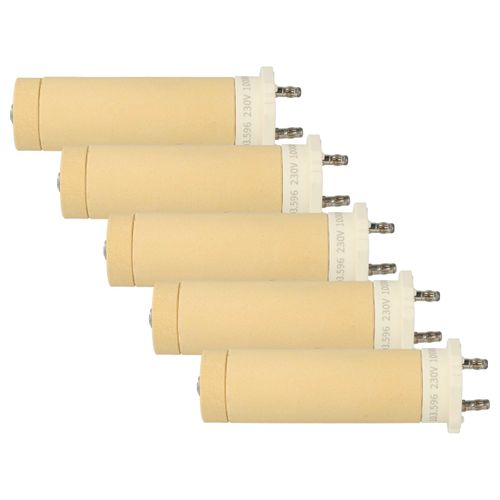 vhbw 5x Heizelement Ersatz für Leister 103.596 für Heißluftschweißpistole - 1000 W, Keramik Heizkern, 3 x 3 cm