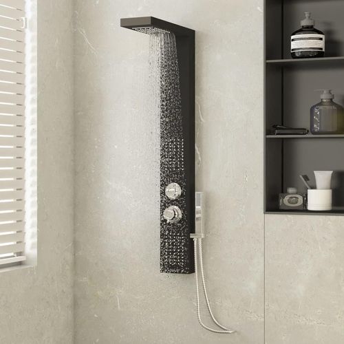 Prolenta Premium - Duschpaneel-System Aluminium Schwarz