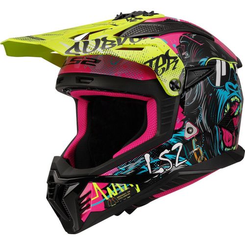 LS2 MX708 Fast II Gorilla Motocross Helm, bunt, M (57/58)