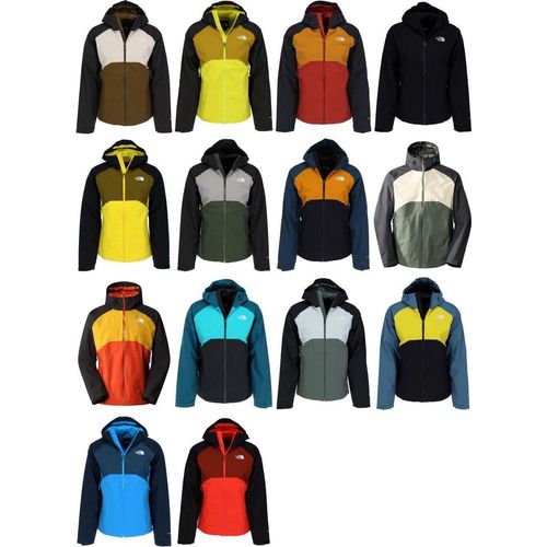 THE NORTH FACE M STRATOS JACKET Herren Wasserdichte Kapuzenjacke, Größe:L, Farbe:AZG1 - TNF Black/Meld