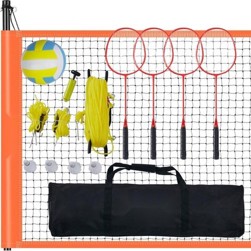 Netz-Kombiset für Outdoor-Volleyball und Badminton, tragbar & höhenverstellbar