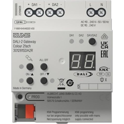 JUNG 30128 1S DA2 R KNX DALI-2 Gateway Colour 2fach (301281SDA2R)