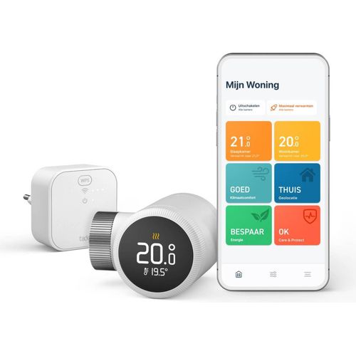 tado Smart Heizkörperthermostat X – Starter Kit – inkl. Matter Bridge – Schwarz/Weiß