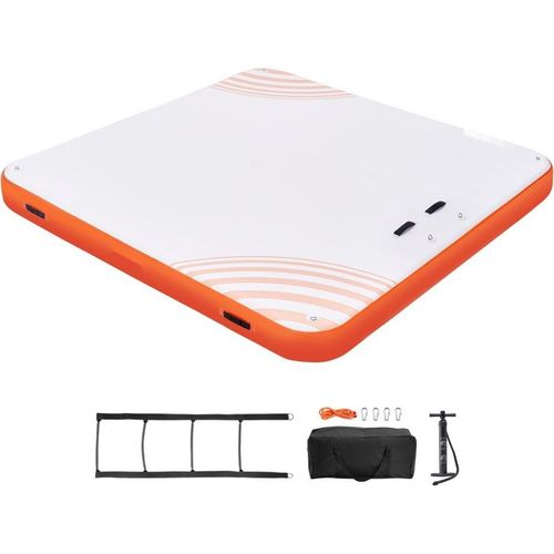 Aufblasbares Trampolin Schwimmdock 3,04x3,04m - Wassersport Schwimmplattform - Urlaub am Wasser - Boots- und Schwimmbad-Zubehör
