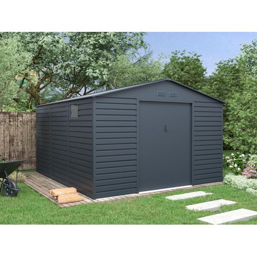 Gartenhaus - verzinkter Stahl - Anthrazit - 13,12 m² - ADELMO