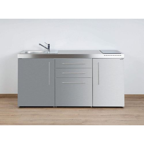 Stengel Miniküche MP 170 Edelstahl mit Kühlschrank & Induktionskochfeld