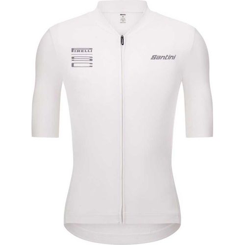 Santini Pirelli Wheel Kurzarm-radtrikot Weiß XS Mann Weiß XS