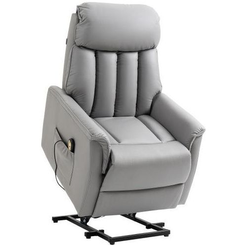 Aufstehsessel Relaxsessel 94x80x104 cm Elektrisch Gepolstert Mit Aufstehhilfe Liegefunktion TV Sessel Fernbedienung Grau