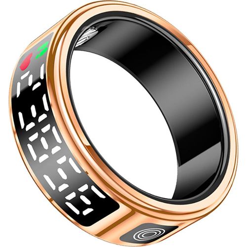 Avizar, Diana Ring mit LED und Gesundheitsanalyse Größe S, Gold
