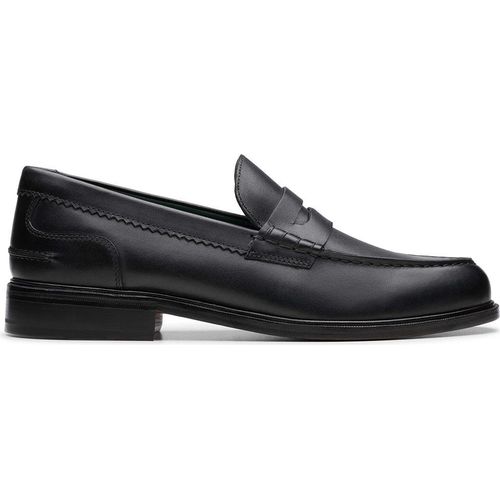 Clarks Slipper CraftJames Lo, Glattleder, Schwarz, Herren