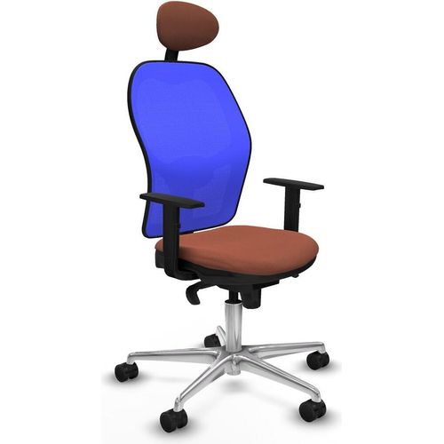 Bürostuhl mit Kopfstütze Jorquera Piqueras y Crespo 1D086N1 Blau Braun