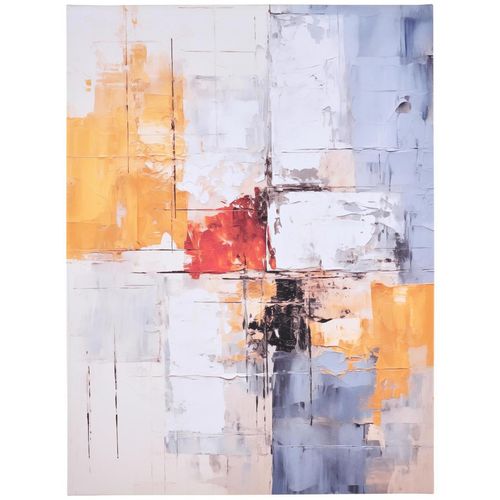Euroart Leinwandbild , Mehrfarbig , Holz, Papier , Kiefer , Abstraktes , rechteckig , 60x80 cm , Keilrahmen , Bilder und Zubehör, Wandbilder,
