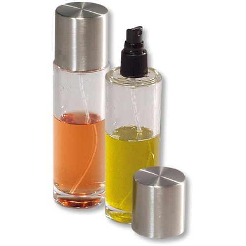 Menage-Set KESPER, silber (transparent, edelstahlfarben), H:19cm Ø:5cm, Menage-Sets, Essig- und Öl-Sprayer