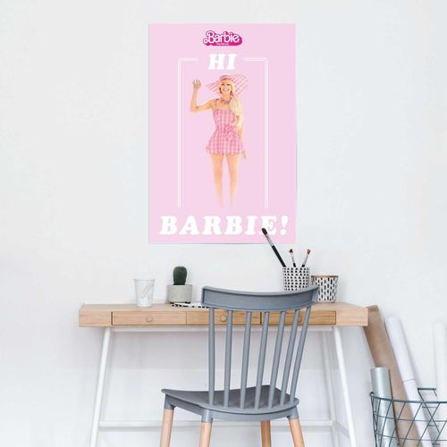 Poster REINDERS "Barbie Film - hi Barbie", lila (farbe bild(er): lila), B:61cm H:91,5cm T:0,1cm, Holzwerkstoff, Bilder, Poster