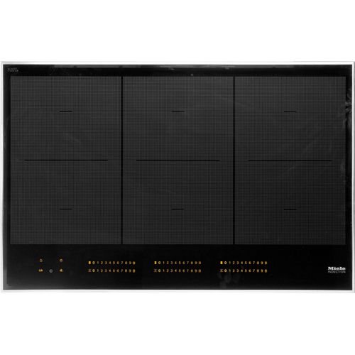 MIELE Flex-Induktions-Kochfeld "KM 7575 FR", schwarz, B:80,6cm H:5,2cm T:52,6cm, Kochfelder, Mit 6 Kochzonen inkl. 3 leistungsstarken PowerFlex-Kochbereichen