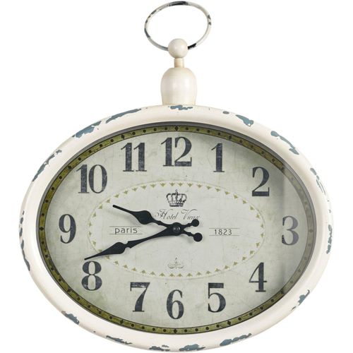 Wanduhr HEINE HOME, beige (creme), Wanduhren, B/H/T: 30,5cm x 36cm x 6cm, B:30,5cm H:36cm T:6cm
