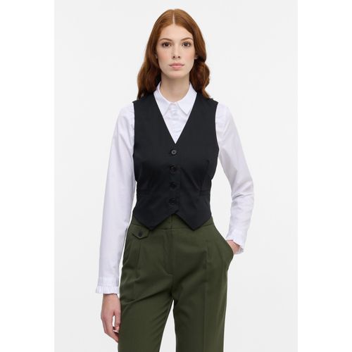 Anzugweste ETERNA, Damen, Gr. 42_D, schwarz, 67% Baumwolle, 3% Elasthan, 30% Polyamid, Westen