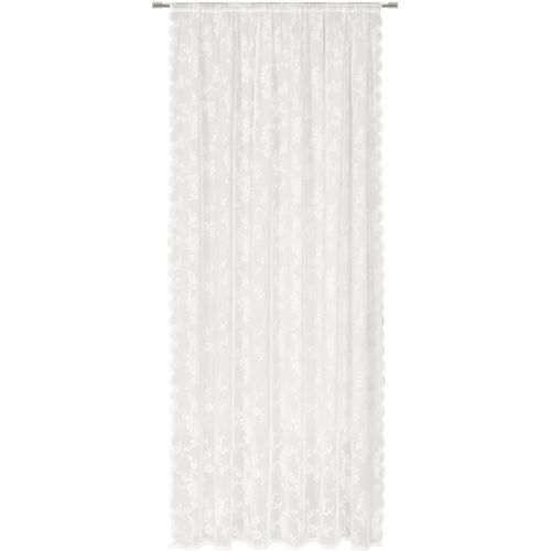 Gardine HEINE HOME, weiß (wollweiß), B:140cm H:245cm, Polyester, Gardinen