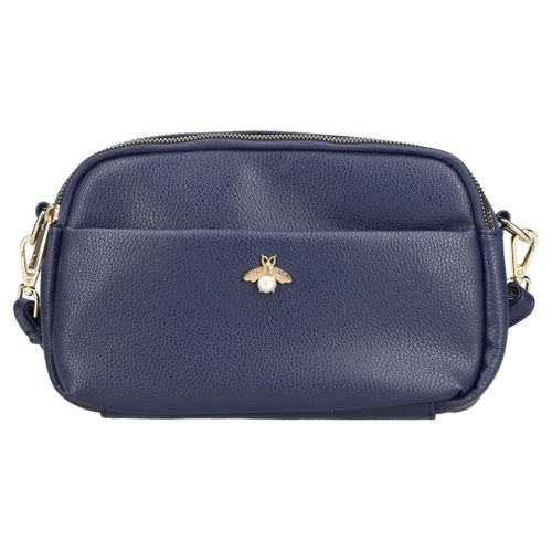 Umhängetasche RIEKER, Damen, Gr. B/H/T: 24cm x 15cm x 7cm, blau (ozean), Lederimitat, unifarben, Taschen, Handtasche, Schultertasche Damen mit süßem Schmuckelement