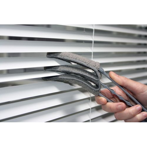 Reinigungsbürste GARDINIA, grau, B:20cm H:6cm L:6cm, Kunststoff, Reinigungsbürsten, Drei-Finger-Design